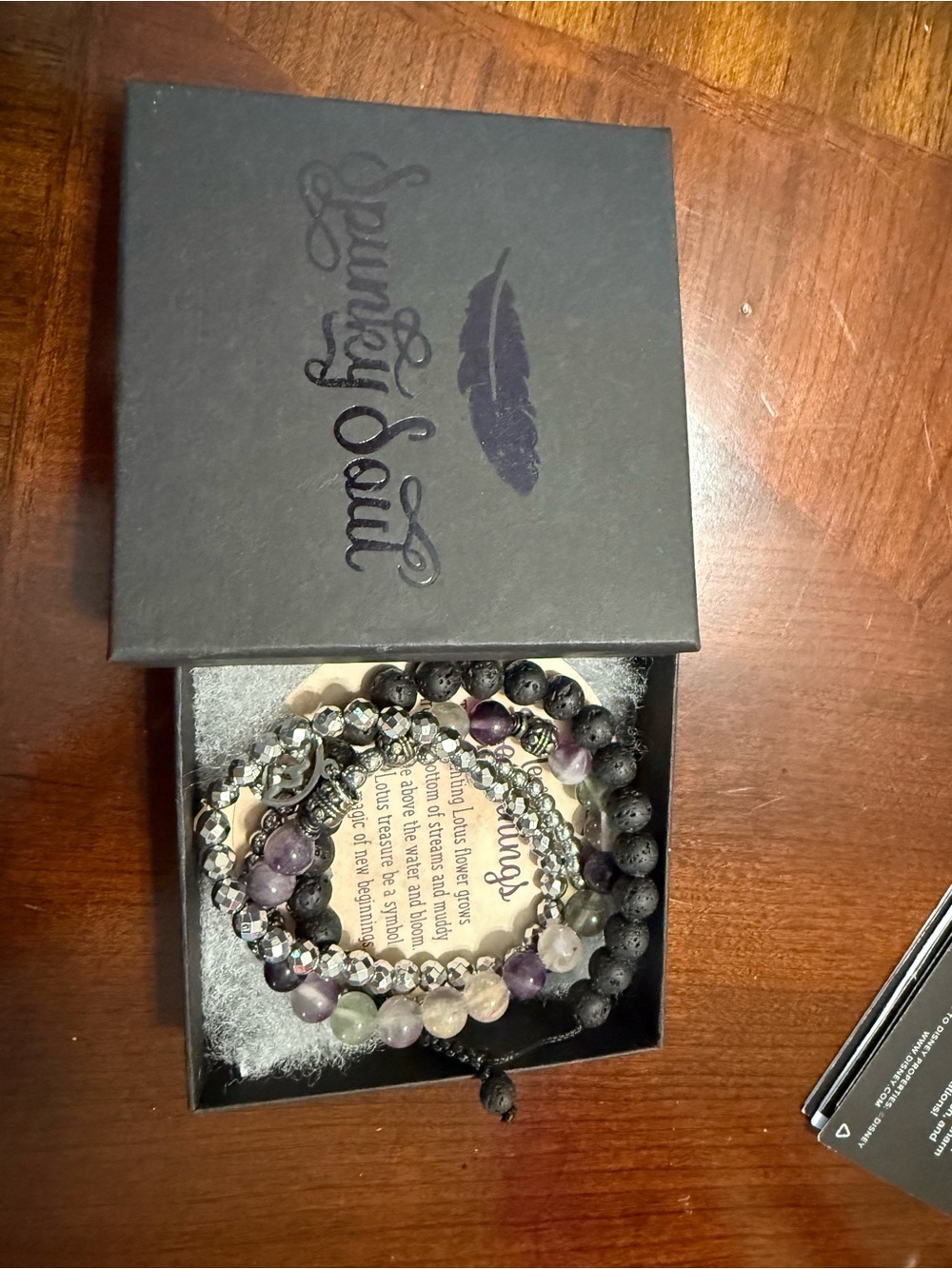 Multi-Strand Beaded Diffuser Bracelet Set in Black and Purple